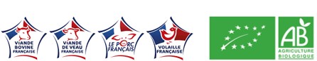 Logos viandes françaises et bio