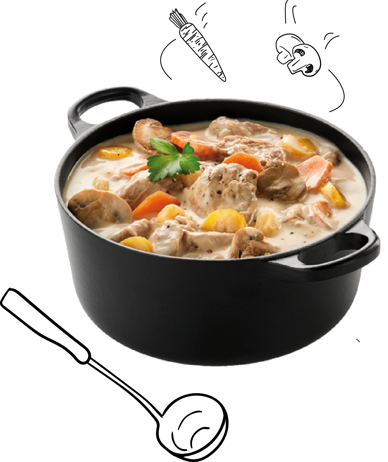 Cocotte de blanquette de veau