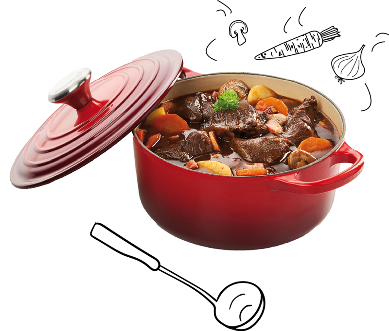 Cocotte de boeuf bourguignon