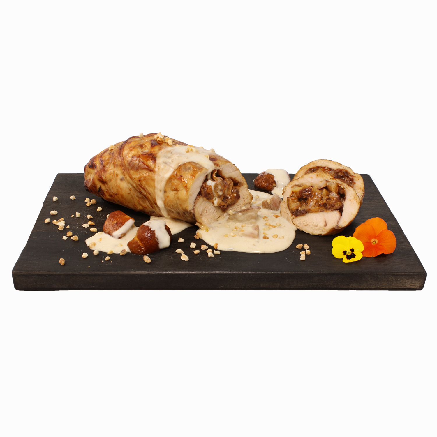 Poularde farcie a partager