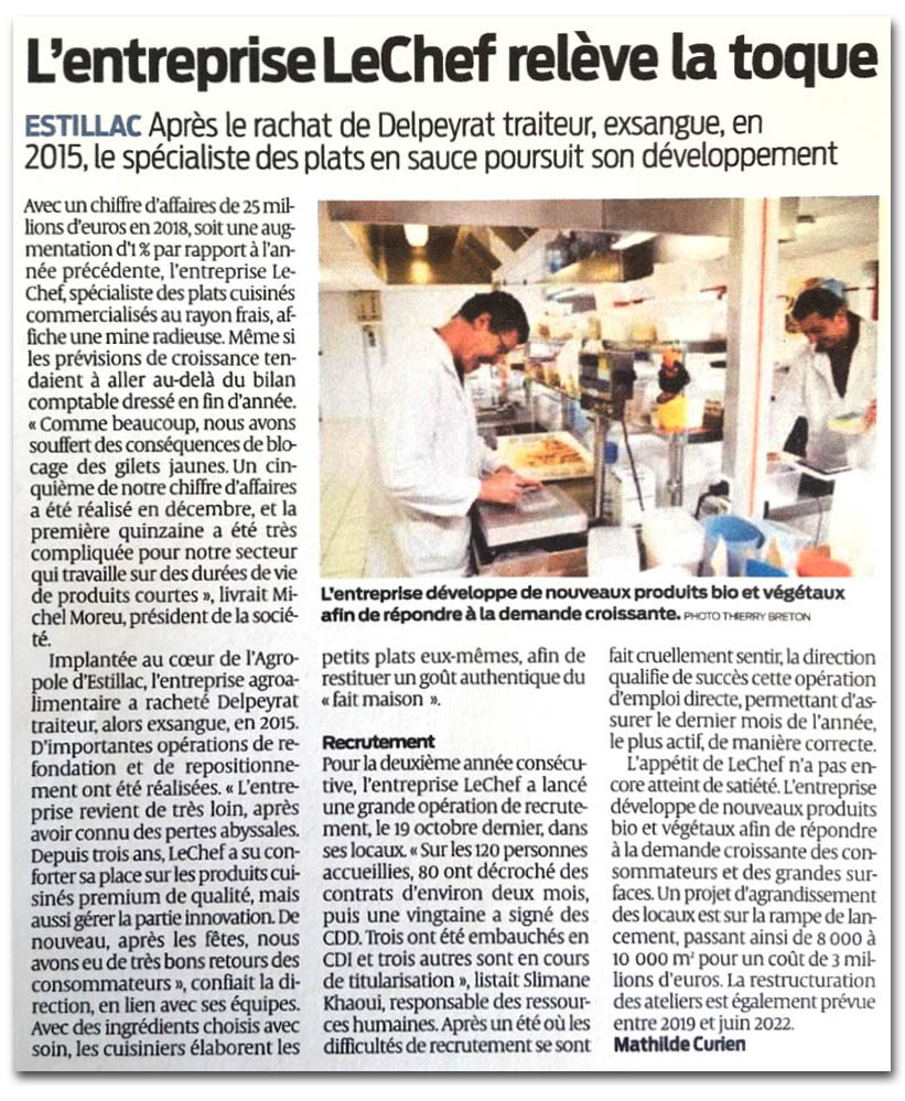 Article Sud ouest du 26 mars 2019